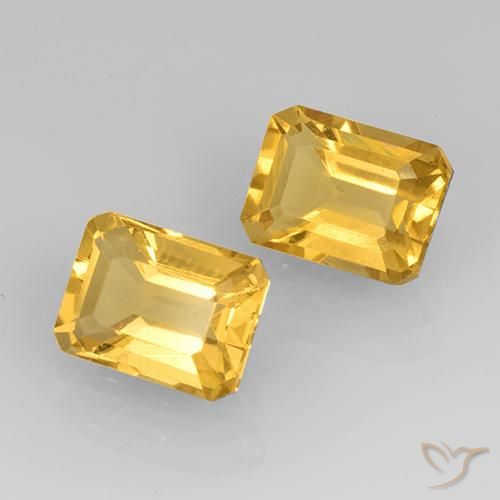 Gemme di Citrino Dorato naturale da 3.24 ct, Ottagonale / Taglio smeraldo, VS