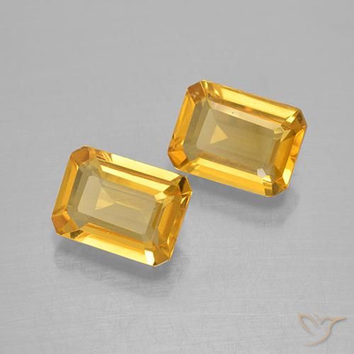 Gemme di Citrino Dorato scuro naturale da 2.54 ct, Ottagonale / Taglio smeraldo, VVS-VS
