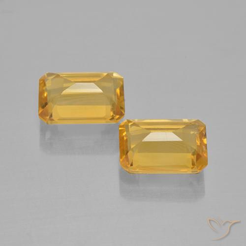 Gemme di Citrino Dorato scuro naturale da 2.54 ct, Ottagonale / Taglio smeraldo, VVS-VS