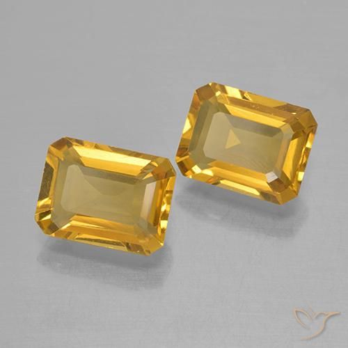 Gemme di Citrino Dorato naturale da 2.80 ct, Ottagonale / Taglio smeraldo, VVS-VS