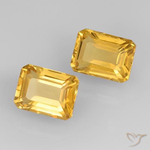 Gemme di Citrino Dorato medio naturale da 3.44 ct, Ottagonale / Taglio smeraldo, VS