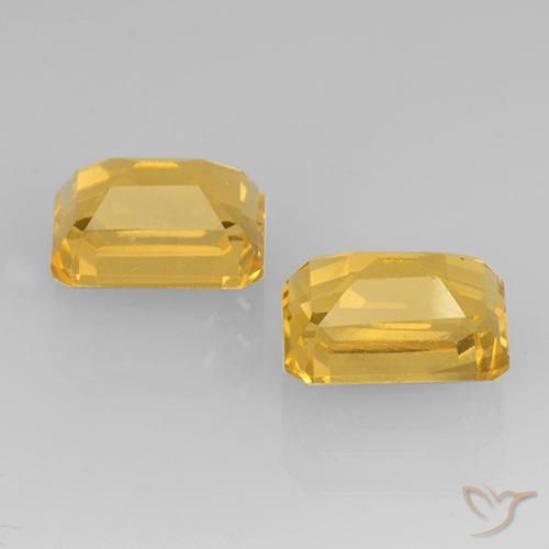 Gemme di Citrino Dorato medio naturale da 3.44 ct, Ottagonale / Taglio smeraldo, VS