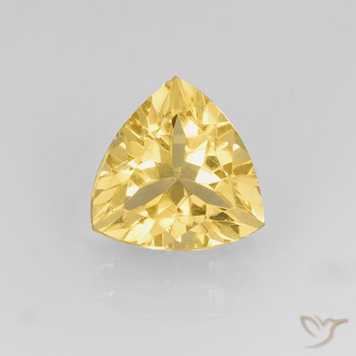 1.99ct Naturale Oro chiaro Citrino, Taglio trillion, VVS-VS