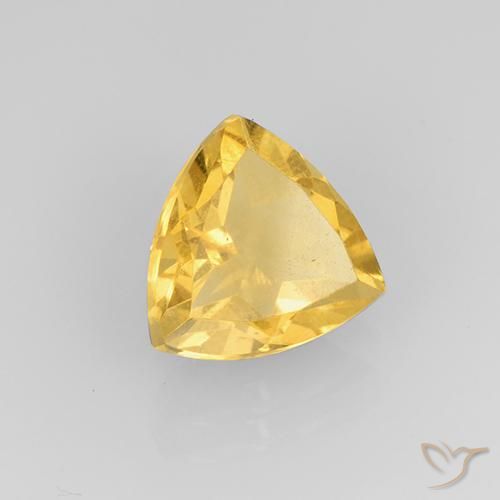 Citrino Oro medio naturale da 1.95 ct, Taglio trillion, VVS-VS