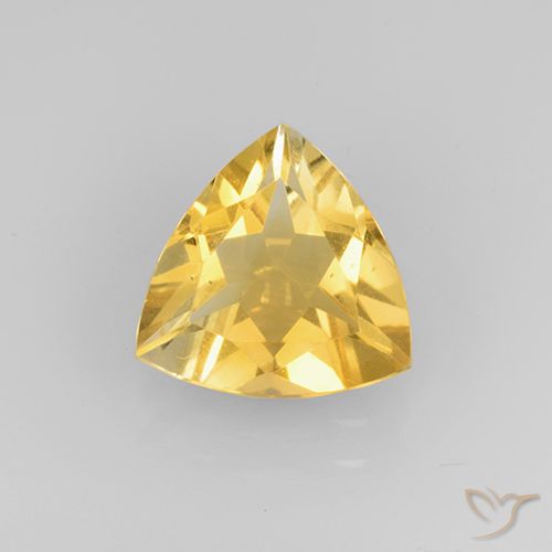 1.89ct Naturale Oro brillante Citrino, Taglio trillion, VVS-VS