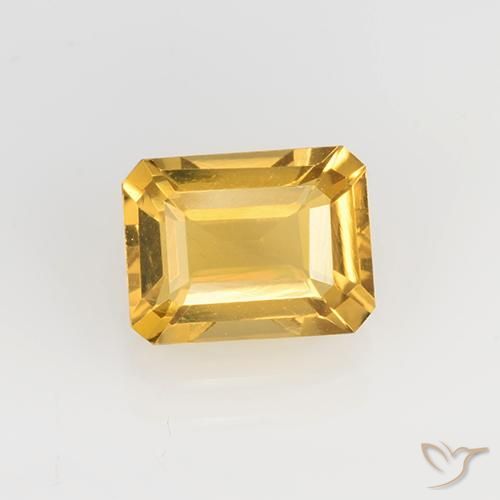 1.63ct Naturale Oro medio Citrino, Taglio smeraldo, VVS-VS