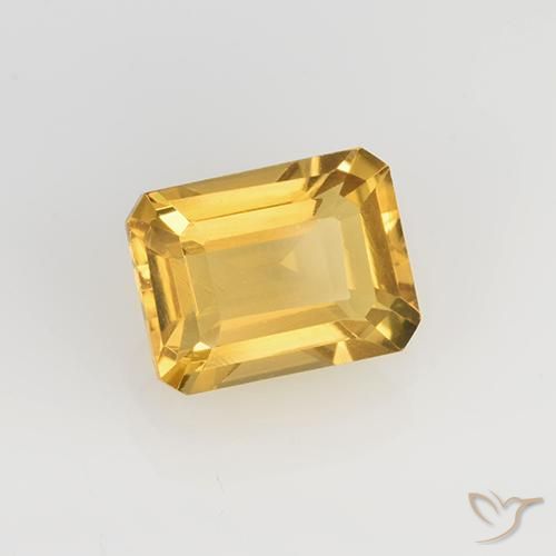 Citrino Oro medio naturale da 1.63 ct, Ottagonale / Taglio smeraldo, VVS-VS