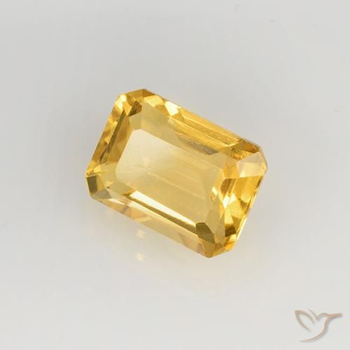 Citrino Oro medio naturale da 1.68 ct, Taglio smeraldo, VS