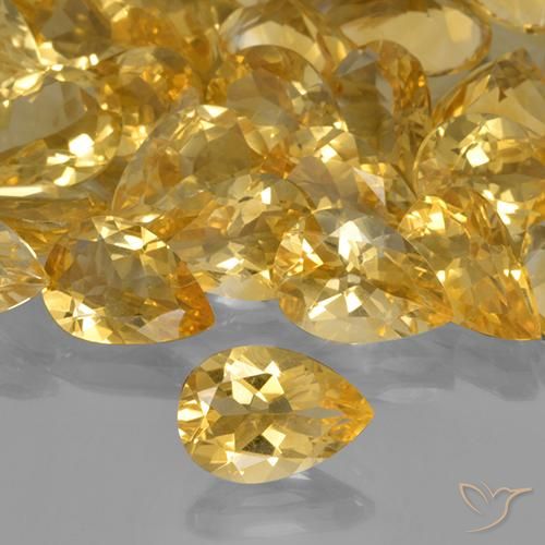 1.63ct Naturale Dorato Citrino, Forma a pera, VVS-VS