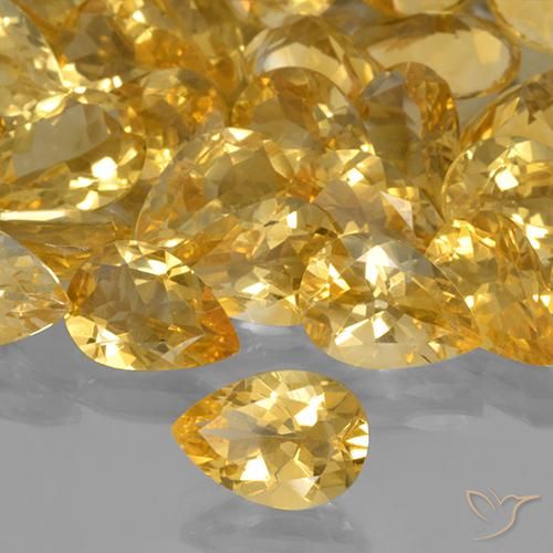 Citrino Dorato naturale da 1.63 ct, Forma a pera, VVS-VS