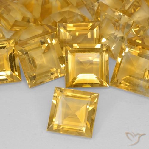 Citrino Dorato medio naturale da 3.33 ct, Quadrato, VVS-VS