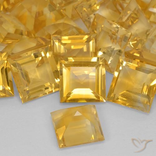 Citrino Dorato medio naturale da 3.33 ct, Quadrato, VVS-VS