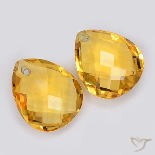 Gemme di Citrino Dorato medio naturale da 7.43 ct, Forma a pera, VVS-VS