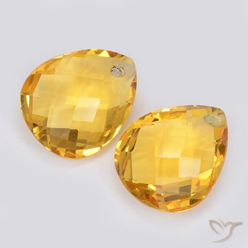 Gemme di Citrino Dorato medio naturale da 7.43 ct, Forma a pera, VVS-VS