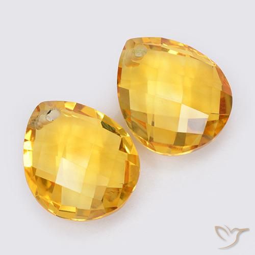 Gemme di Citrino Dorato medio naturale da 7.89 ct, Forma a pera, VVS-VS