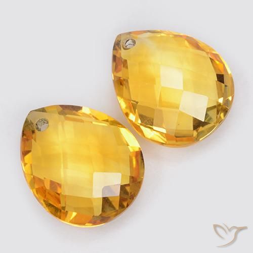 Gemme di Citrino Dorato medio naturale da 7.56 ct, Forma a pera, VVS-VS
