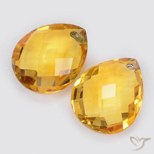 Gemme di Citrino Dorato medio naturale da 7.56 ct, Forma a pera, VVS-VS