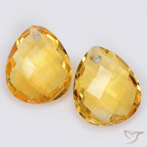 7.04ctw Naturale Arancio dorato Citrino, Forma a pera, VVS-VS