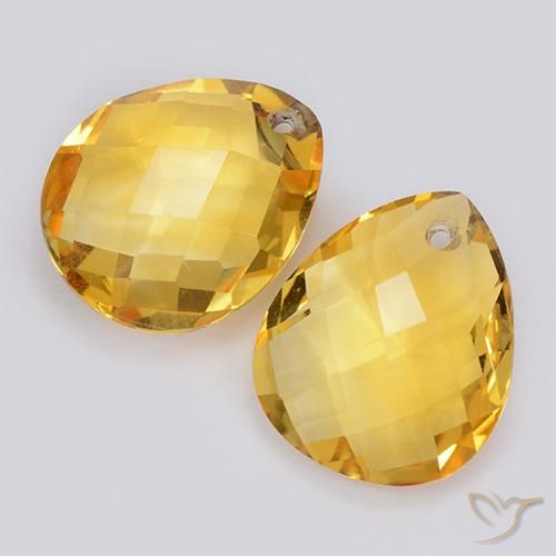 Gemme di Citrino Dorato medio naturale da 7.50 ct, Forma a pera, VVS-VS