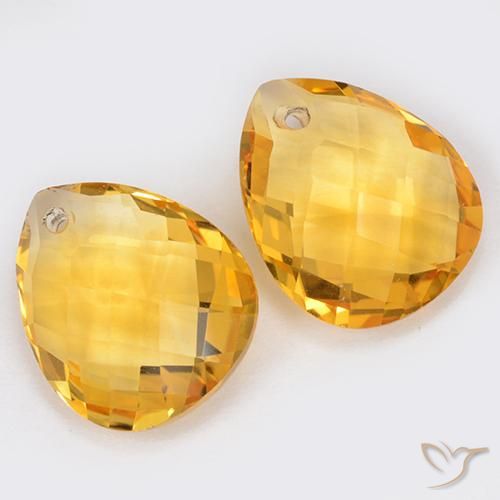 Gemme di Citrino Dorato scuro naturale da 7.00 ct, Forma a pera, VVS-VS