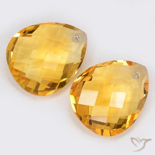 Gemme di Citrino Dorato scuro naturale da 7.00 ct, Forma a pera, VVS-VS