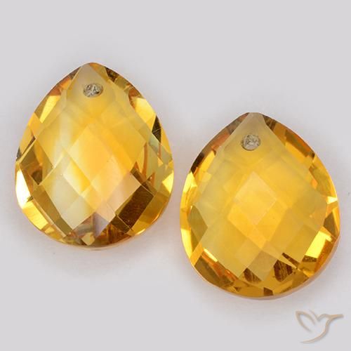 7.57ctw Naturale Dorato scuro Citrino, Forma a pera, VVS-VS