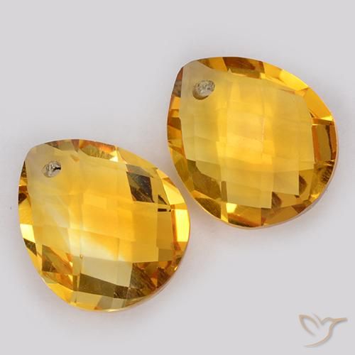 Gemme di Citrino Dorato scuro naturale da 7.57 ct, Forma a pera, VVS-VS