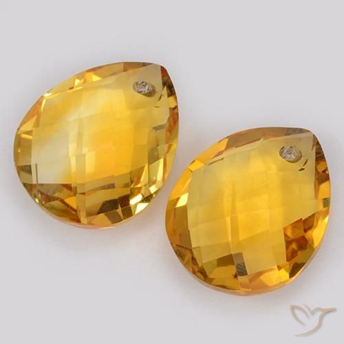 Gemme di Citrino Dorato scuro naturale da 7.57 ct, Forma a pera, VVS-VS