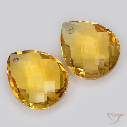 Gemme di Citrino Oro profondo naturale da 7.41 ct, Forma a pera, VVS-VS