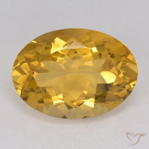 Citrino Dorato naturale da 11.68 ct, Ovale, VVS