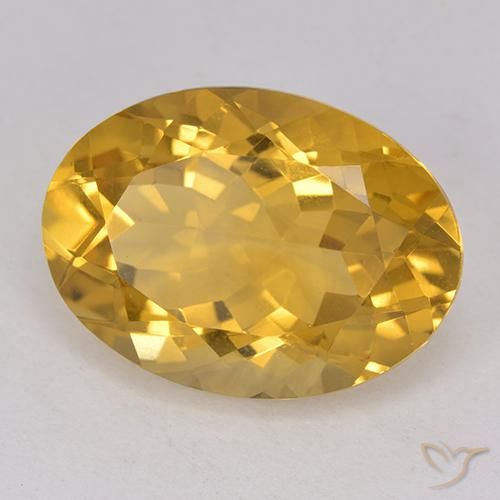 Citrino Dorato naturale da 11.68 ct, Ovale, VVS