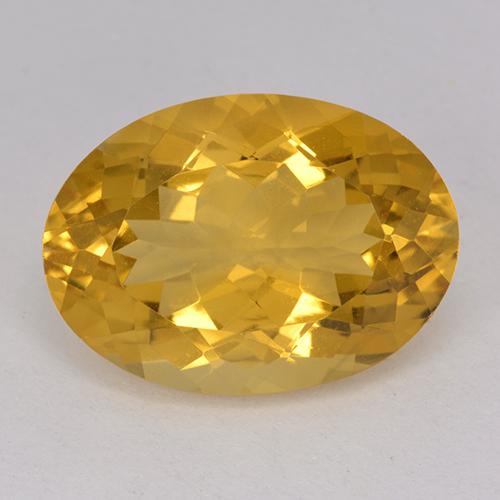 12.25ct Naturale Arancio Dorato Profondo Citrino, Ovale, VVS