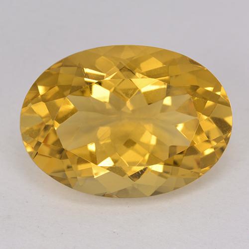 Citrino naturale dorato da 12,00 ct, taglio ovale, VVS