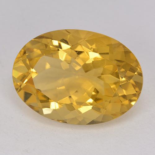 Citrino naturale dorato da 12,00 ct, taglio ovale, VVS