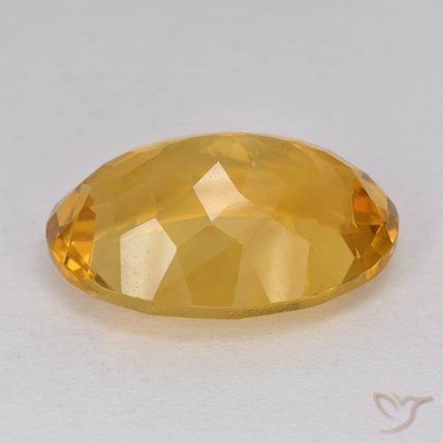 Citrino naturale dorato da 11,63 ct, taglio ovale, VVS