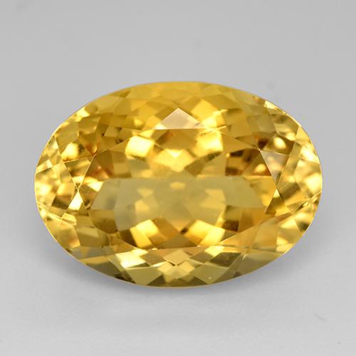 Citrino Giallo oro naturale da 12.83 ct, Taglio ovale, VVS