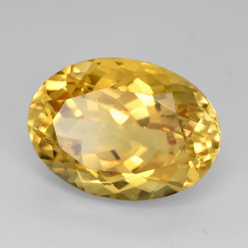 Citrino Giallo oro naturale da 12.83 ct, Taglio ovale, VVS