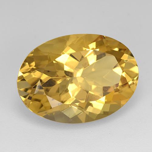Citrino naturale dorato da 11,48 ct, taglio ovale, VVS