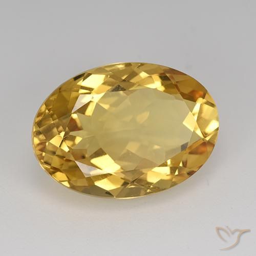 Citrino Dorato medio naturale da 11.54 ct, Ovale, VVS