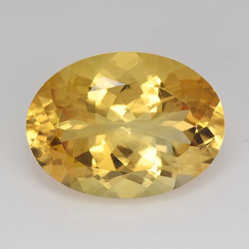 Citrino naturale dorato da 16,45 ct, taglio ovale, VVS