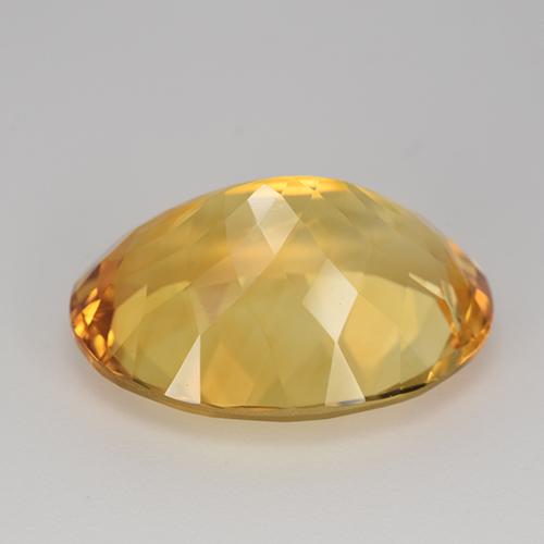 Citrino naturale dorato da 16,45 ct, taglio ovale, VVS