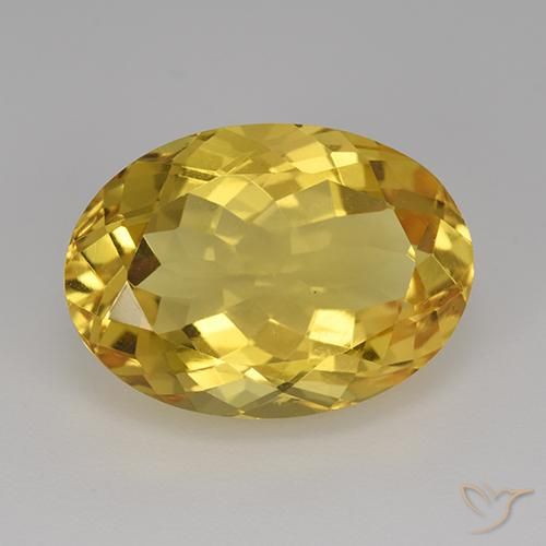 12.08ct Naturale Dorato Citrino, Ovale, VVS