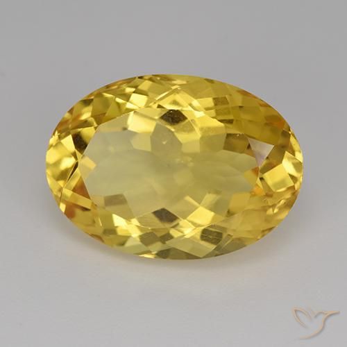 Citrino Dorato naturale da 12.08 ct, Ovale, VVS