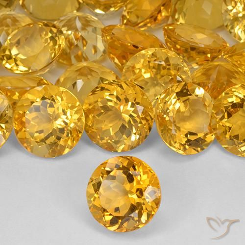 Citrino Dorato scuro naturale da 9.59 ct, Rotondo, VVS-VS