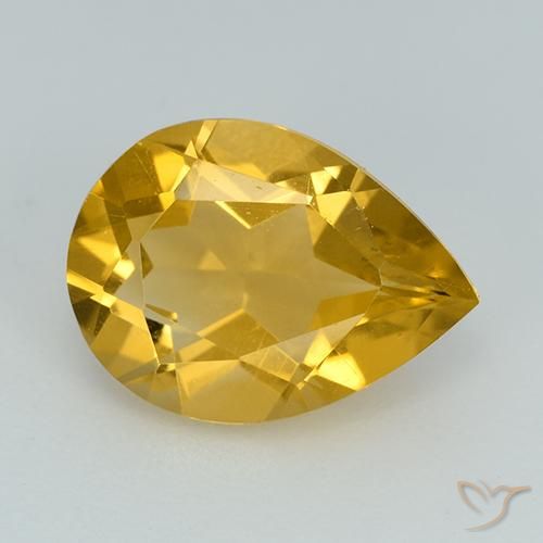 2.23ct Naturale Dorato Citrino, Forma a pera, VVS-VS