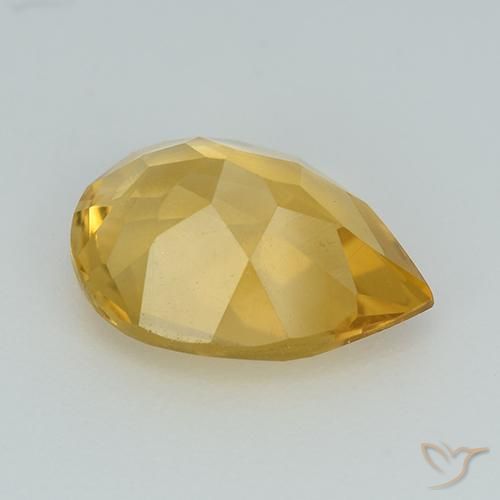 Citrino Dorato naturale da 2.23 ct, Forma a pera, VVS-VS
