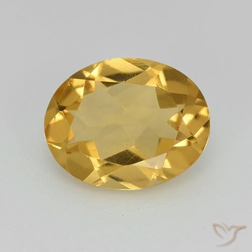 2.19ct Naturale Arancio dorato Citrino, Ovale, VVS
