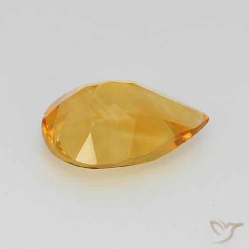 Citrino Dorato medio naturale da 2.18 ct, Forma a pera, VVS-VS