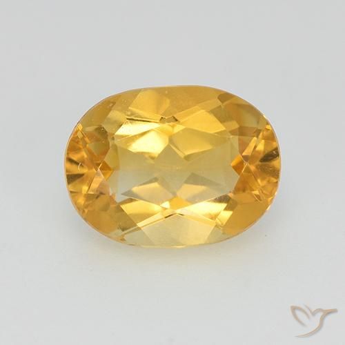 1.24ct Naturale Arancio dorato Citrino, Ovale, VVS-VS