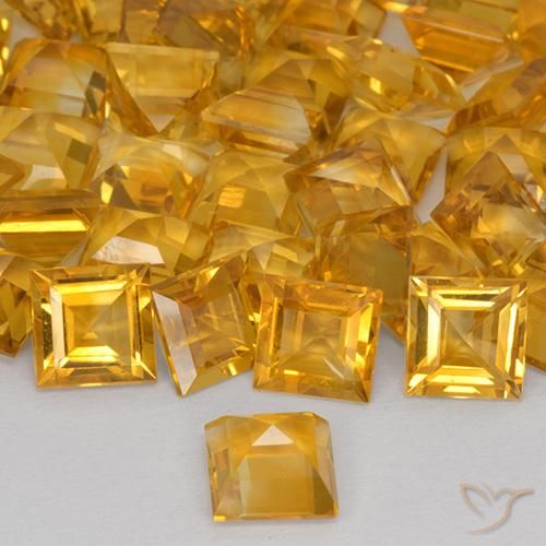 Citrino Arancio-Oro naturale da 1.57 ct, Quadrato, VVS-VS
